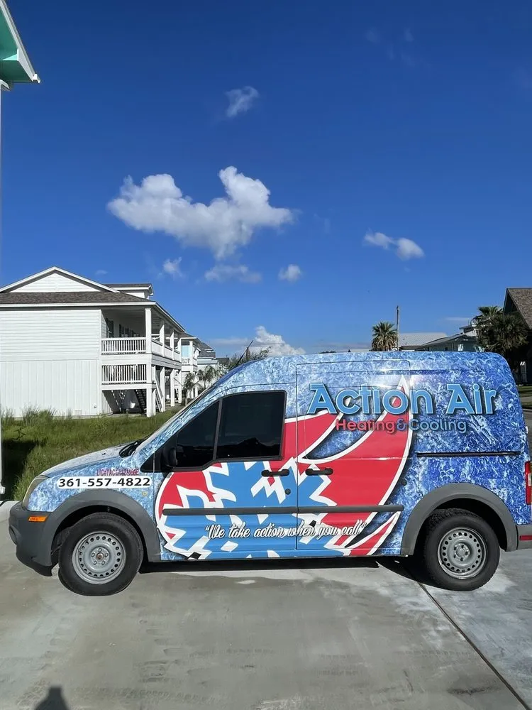 Slide of Action Air Heating and Cooling