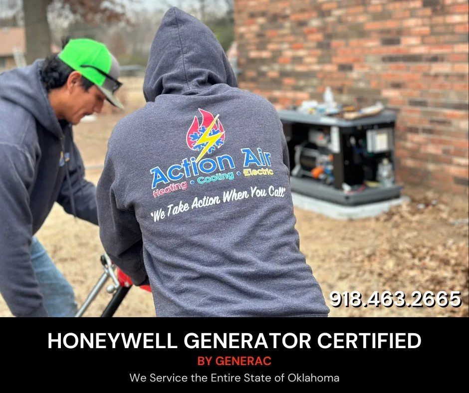 Slide of Action Air Heating Cooling Generators