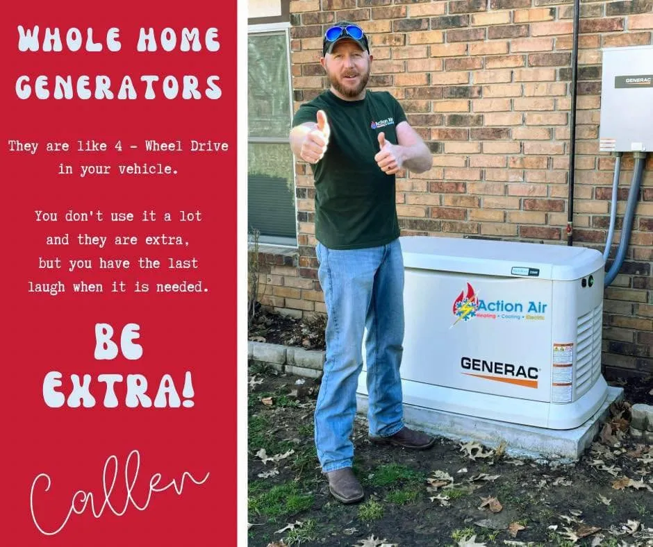 Slide of Action Air Heating Cooling Generators