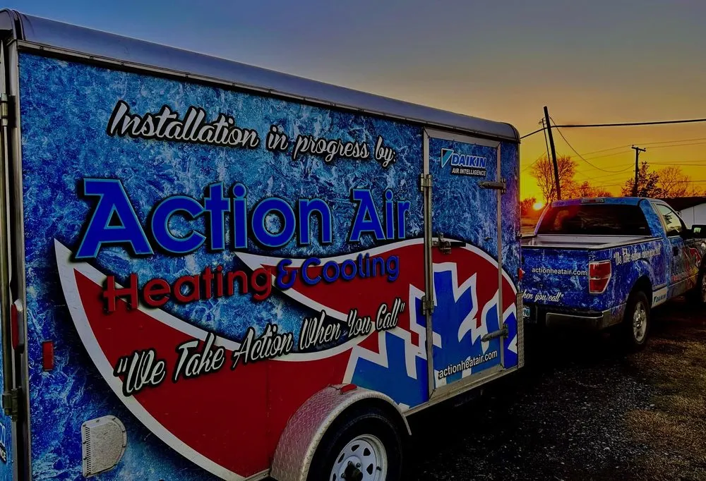 Slide of Action Air Heating Cooling Generators