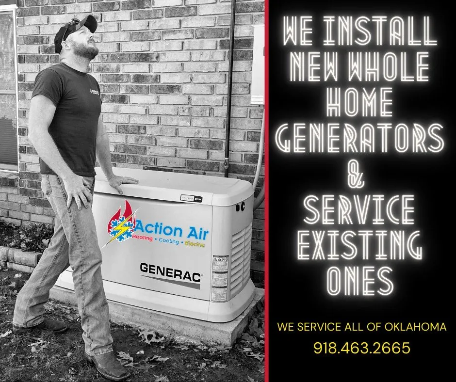 Slide of Action Air Heating Cooling Generators