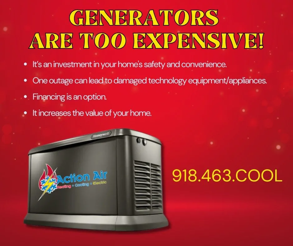 Slide of Action Air Heating Cooling Generators