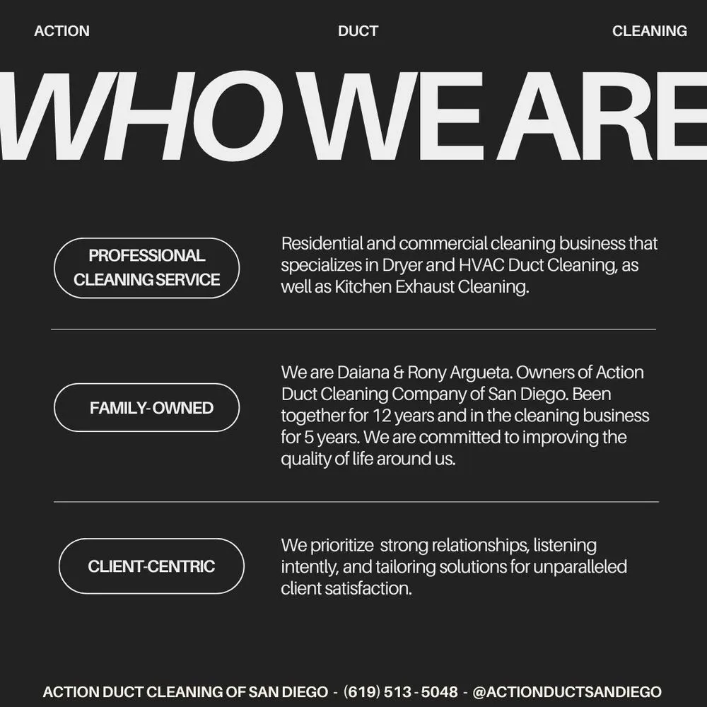 Slide of Action Duct Cleaning of San Diego