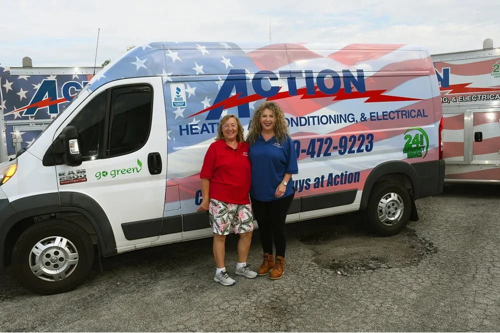 Slide of Action Heating, Air Conditioning & Electrical