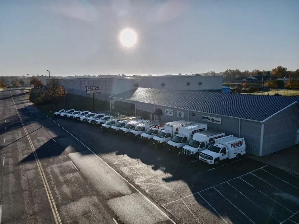 Slide of Action Heating, Cooling, and Plumbing