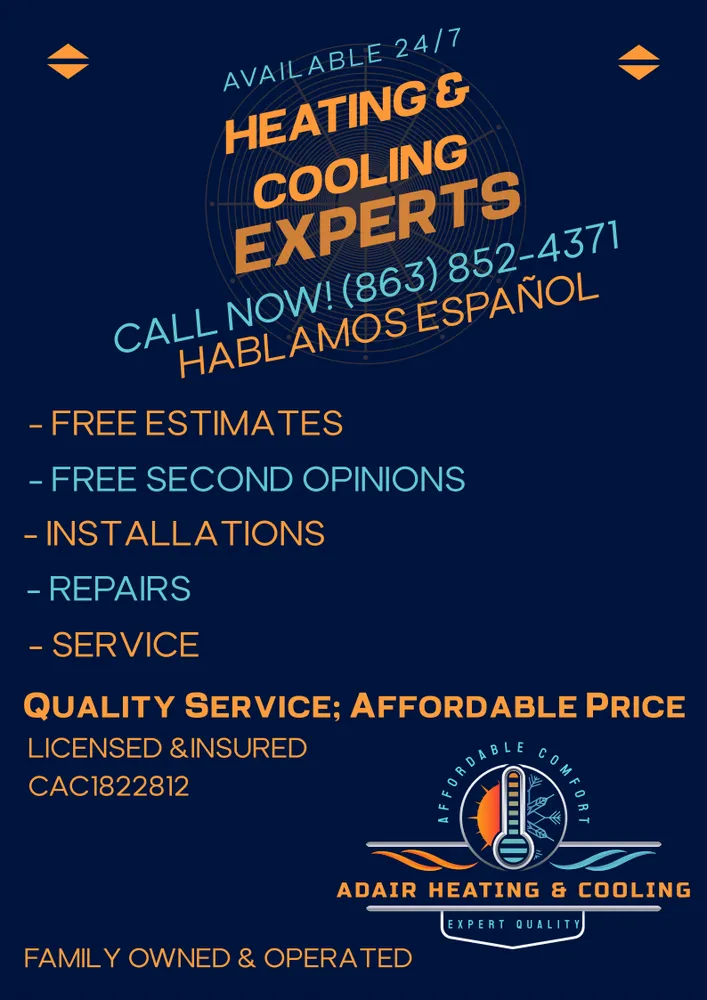 Slide of Adair Heating & Cooling