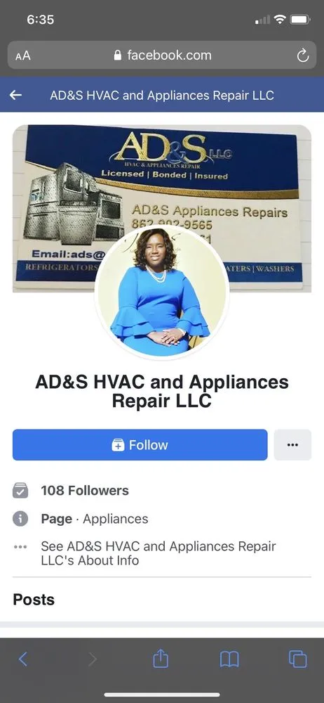 Slide of AD&S HVAC and Appliances Repair