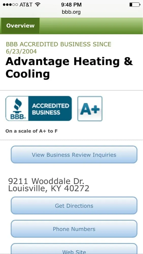Slide of Advantage Heating & Cooling