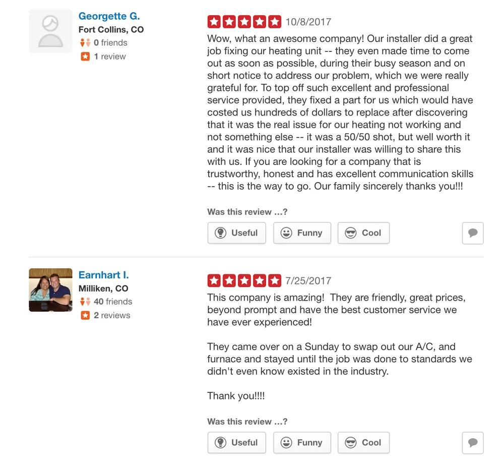 Slide of A&E Comfort Pros