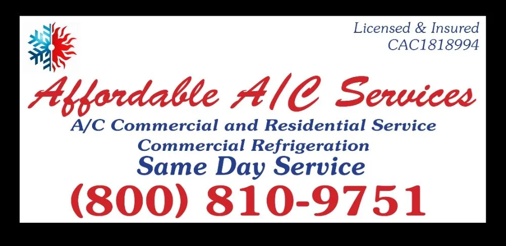 Slide of Affordable A/C Services
