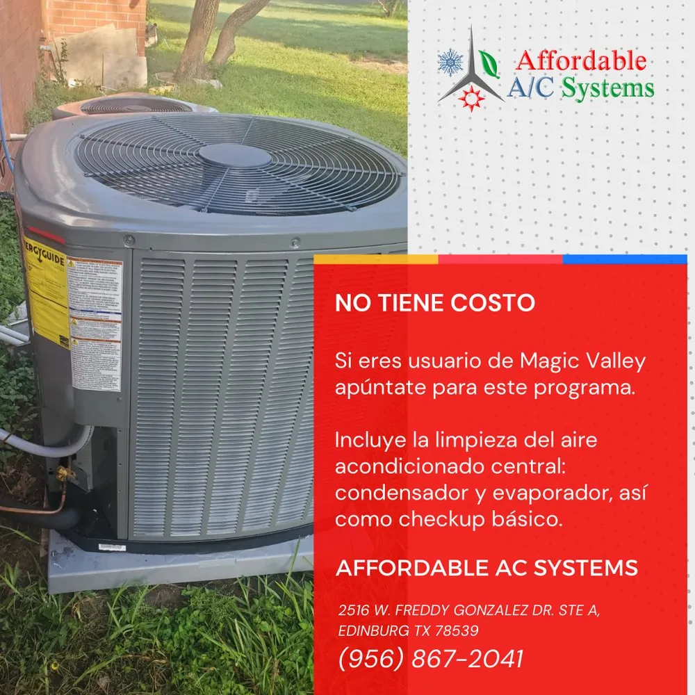 Slide of Affordable AC Systems