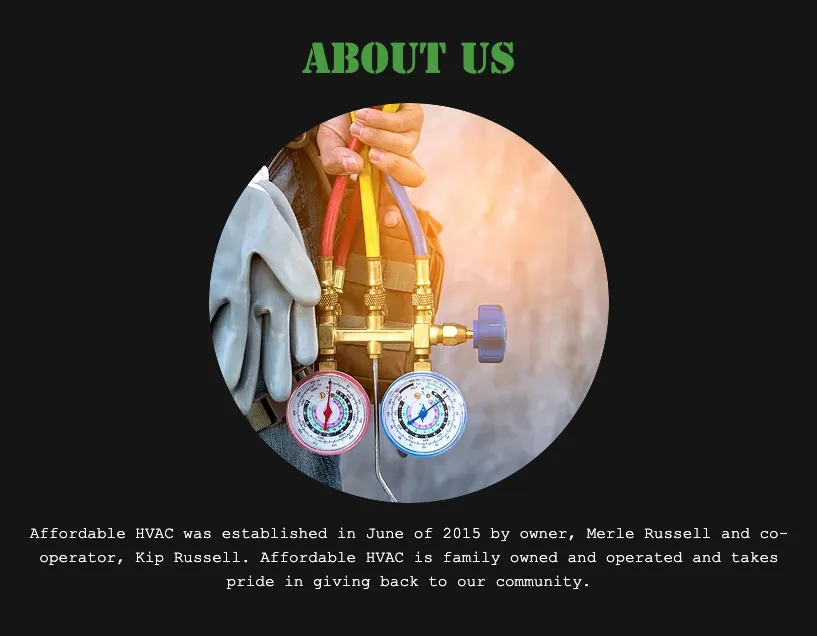 Slide of Affordable HVAC