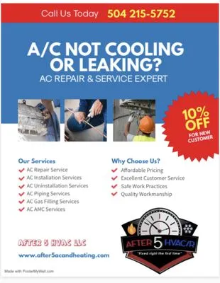 After 5 Air Conditioning and Heating Logo