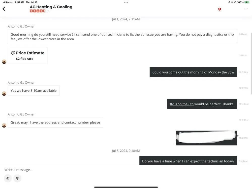 Slide of AG Heating & Cooling