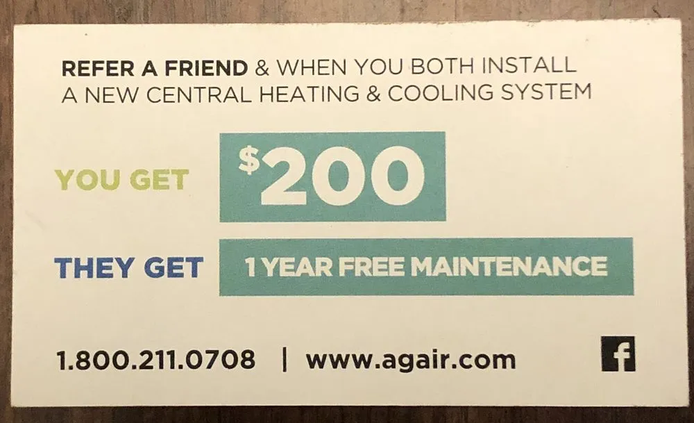 Slide of AG Heating and Air Conditioning