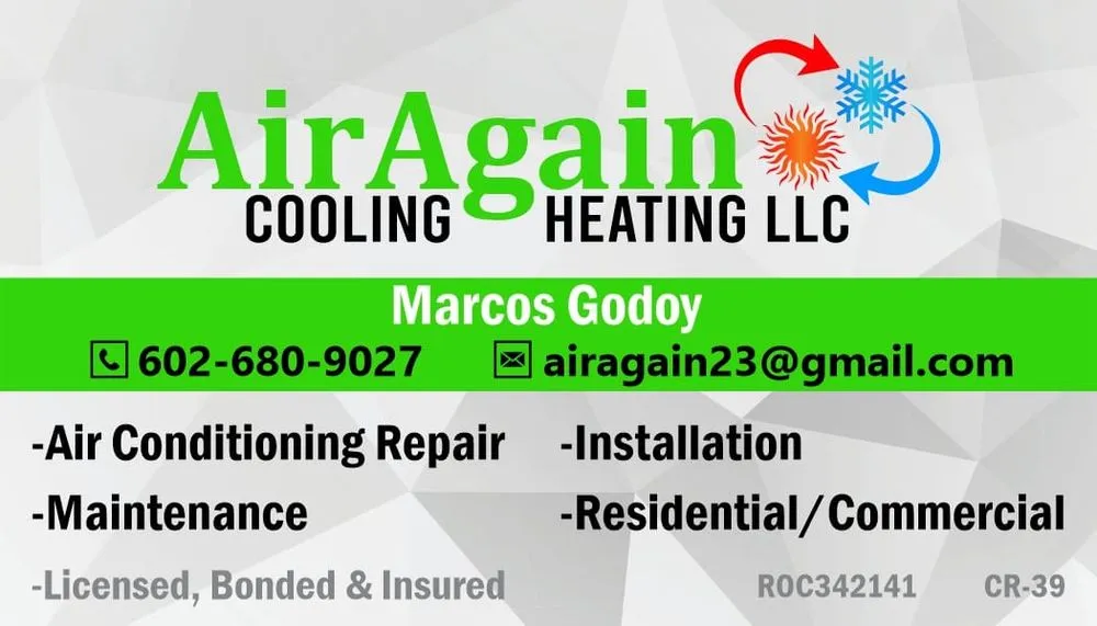 Slide of Air Again Cooling & Heating