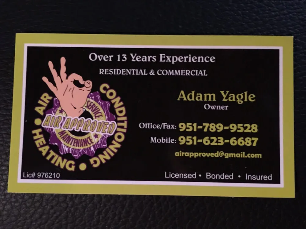 Slide of Air-Approved Heating and Air