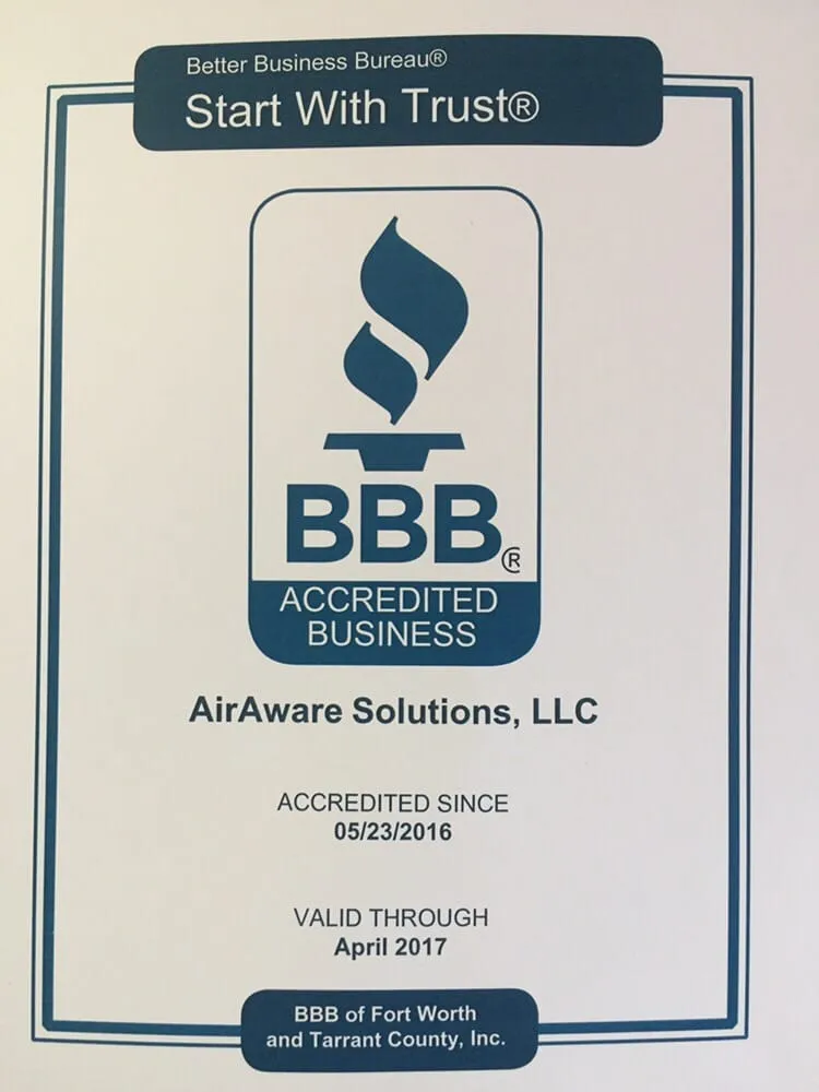 Slide of Air Aware Solutions