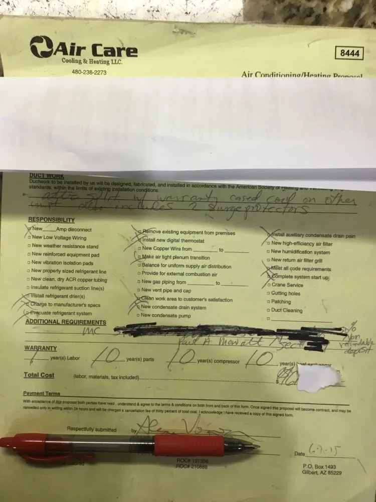 Slide of Air Care Cooling & Heating