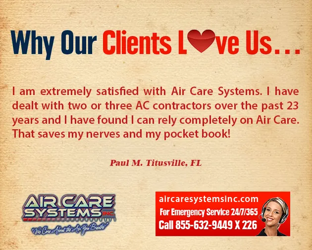 Slide of Air Care Systems