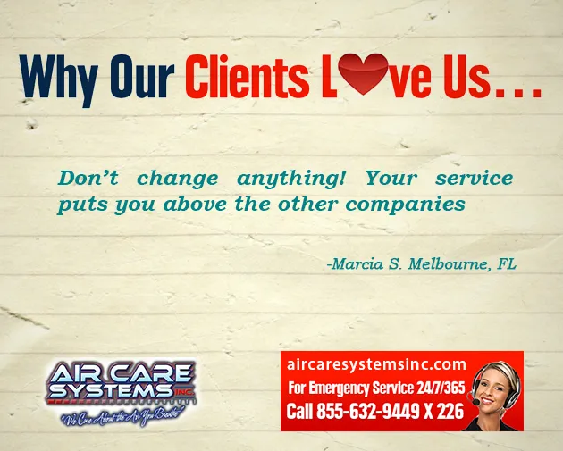 Slide of Air Care Systems