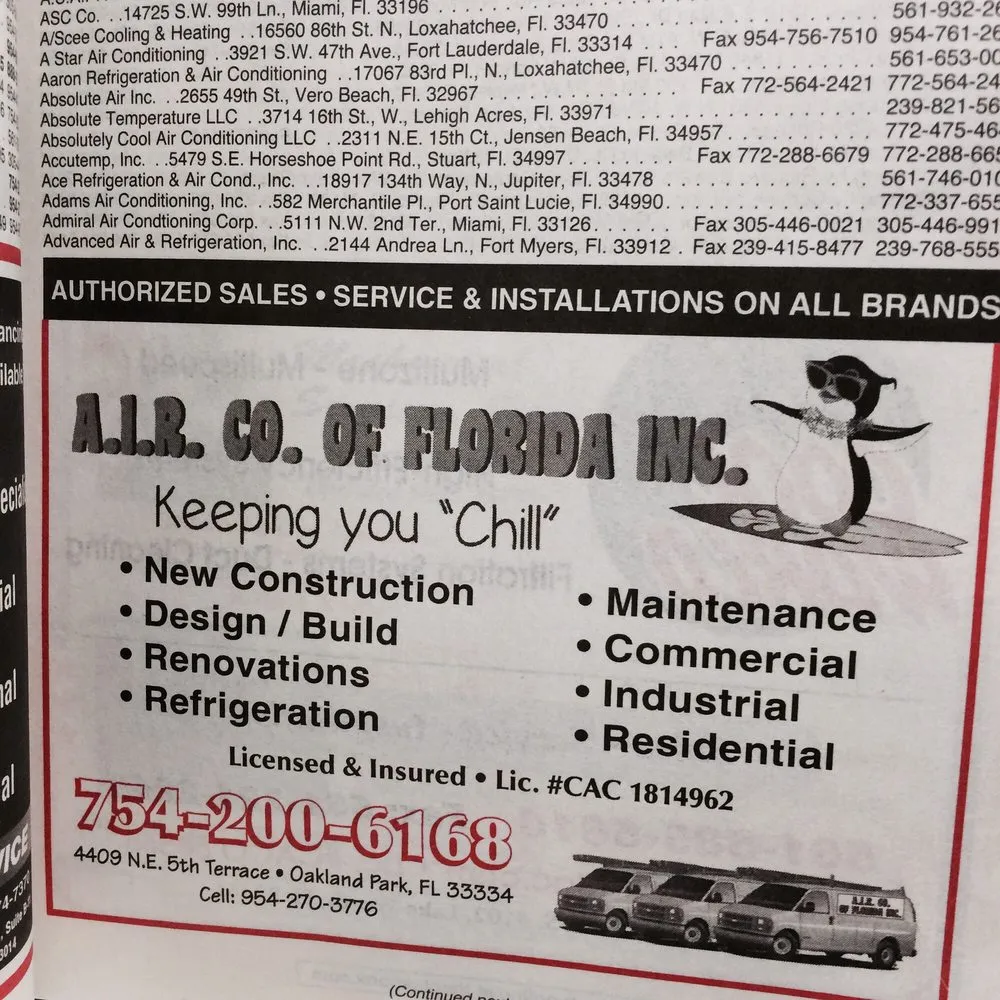 Slide of Air Co of Florida