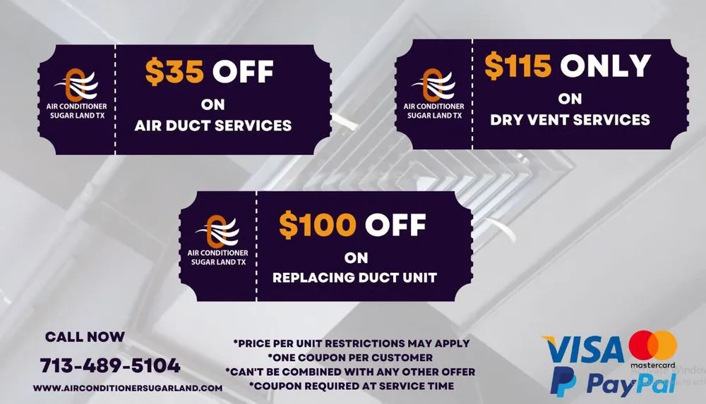 Slide of Air Conditioner Sugar Land TX