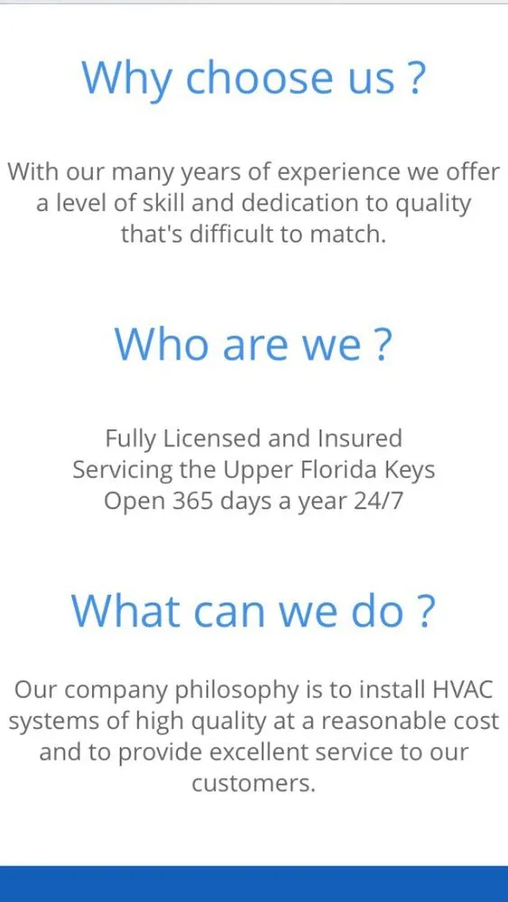 Slide of Air Conditioning On Call