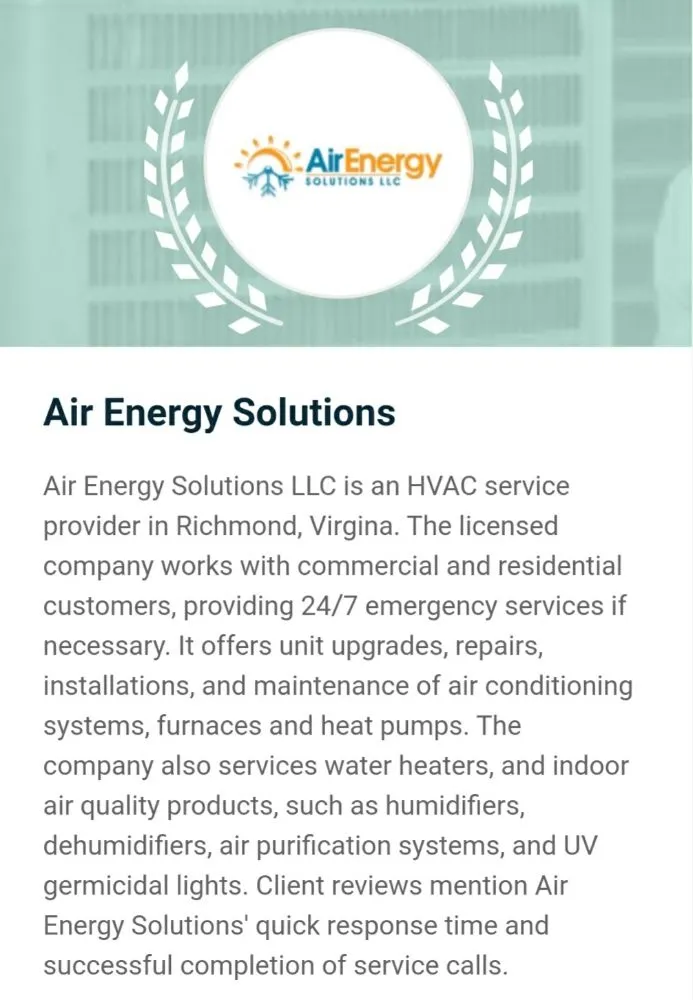 Slide of Air Energy Solutions