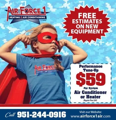 Air Force 1 Heating and Air Conditioning Logo