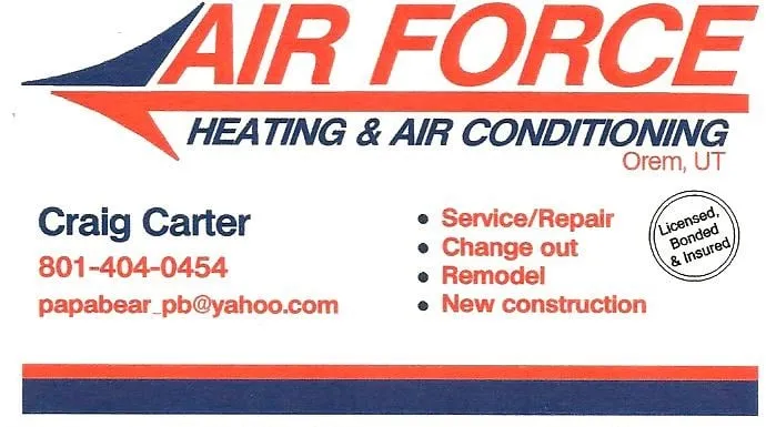 Slide of Air Force Heating & Air Conditioning