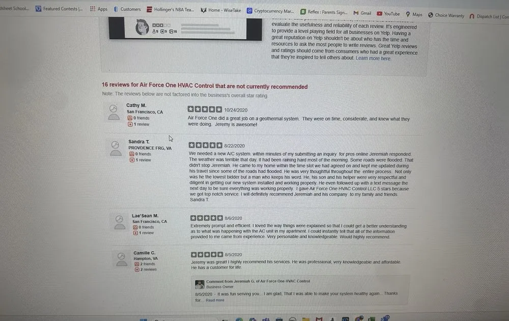 Slide of Air Force One