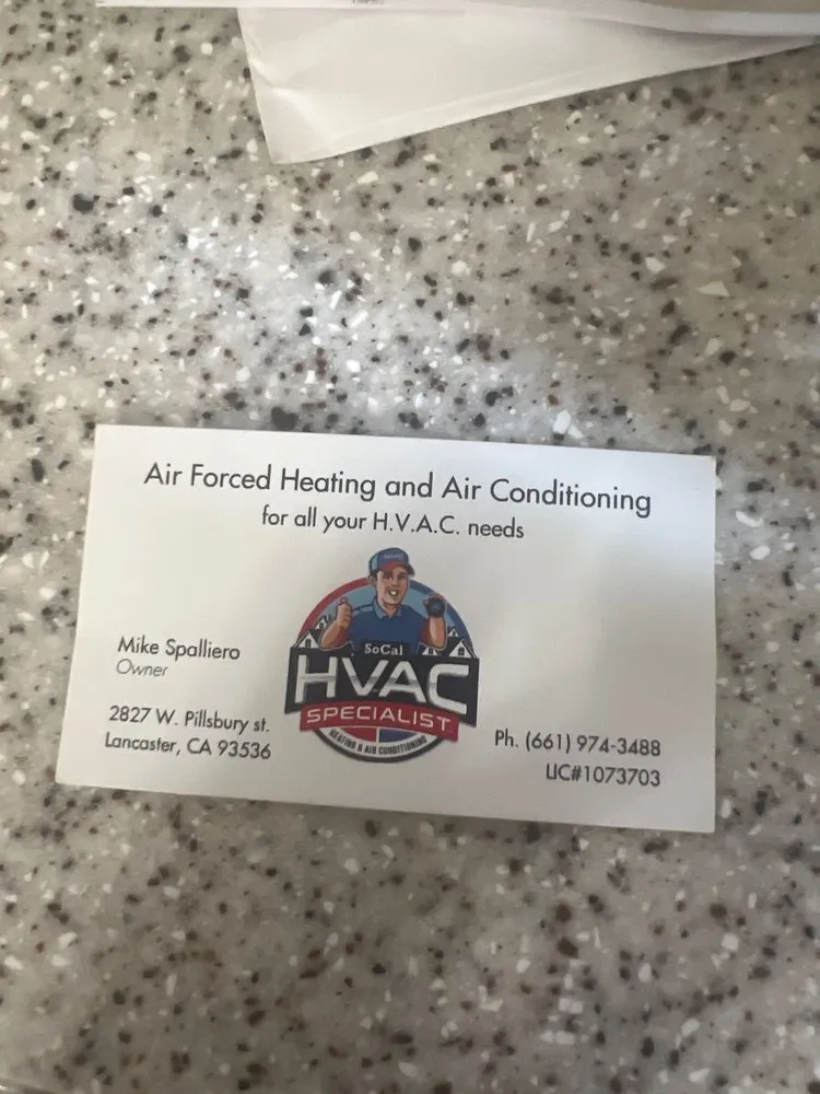 Slide of AIR FORCED HEATING AND AIR CONDITIONING