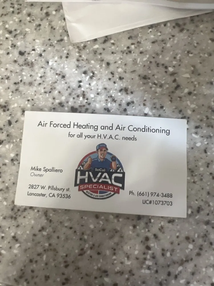 Slide of AIR FORCED HEATING AND AIR CONDITIONING