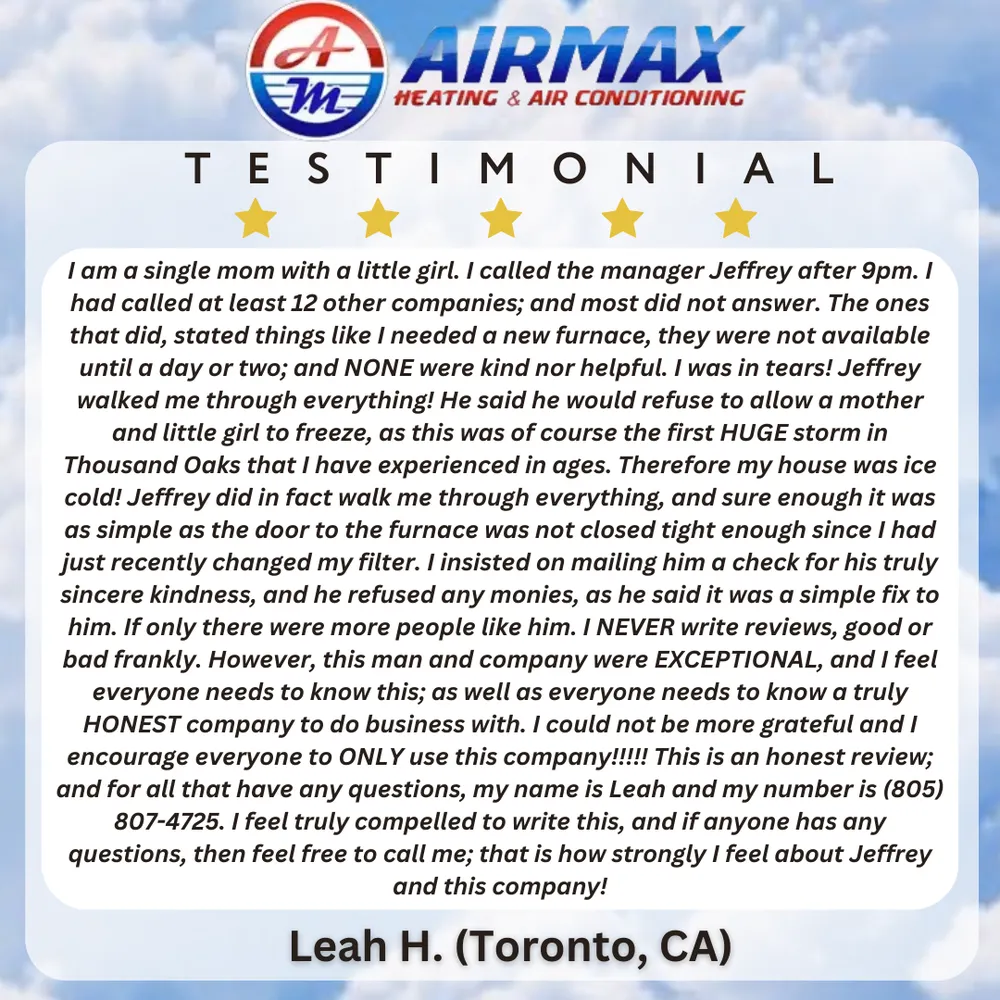 Slide of Air Max HVAC