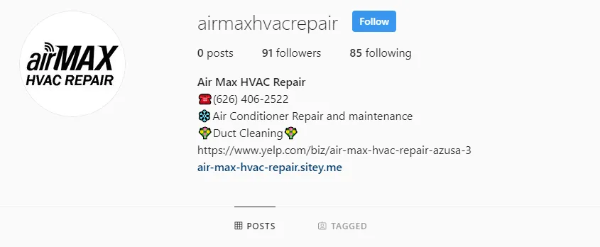 Slide of Air Max HVAC Repair
