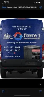 Air O Force 1 Heating & Cooling Systems Logo