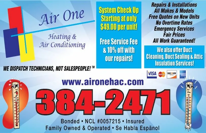 Slide of Air One Heating & Air Conditioning