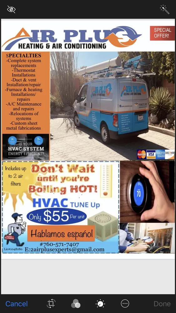 Slide of Air Plus Heating & Air Conditioning