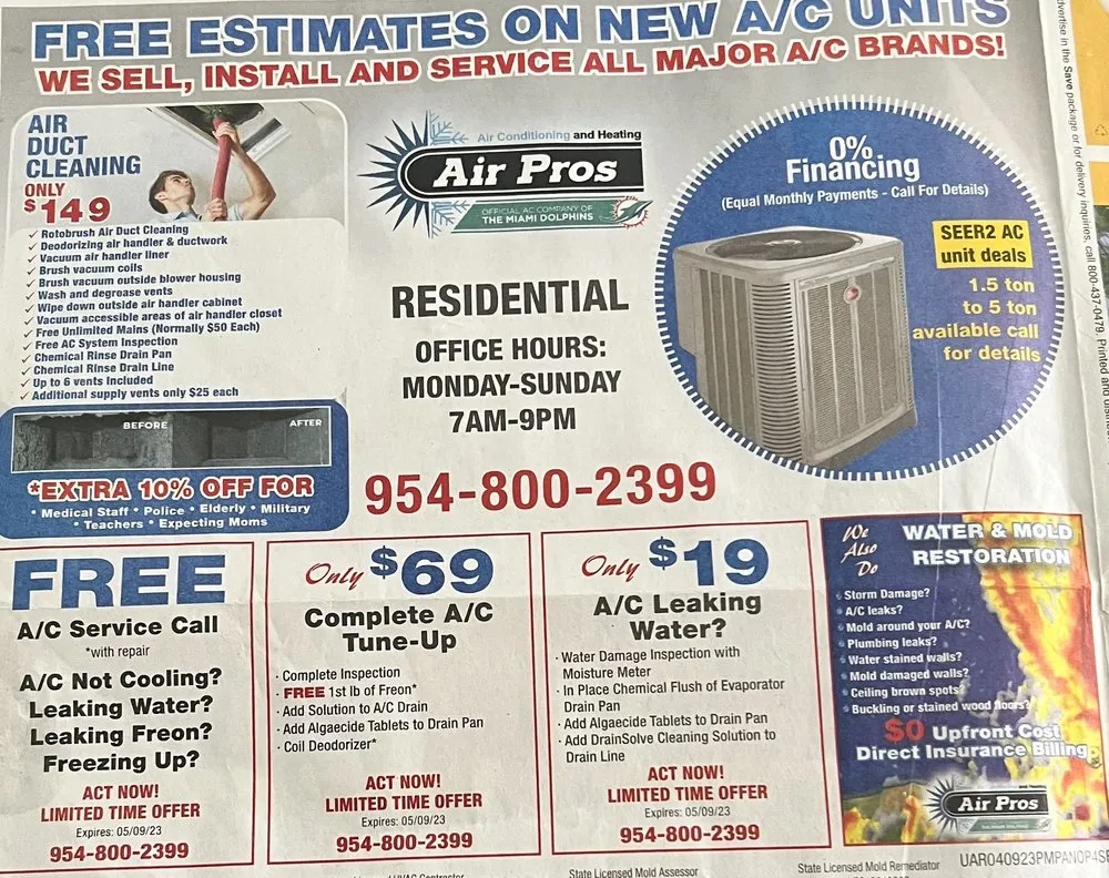 Slide of Air Pros - Davie