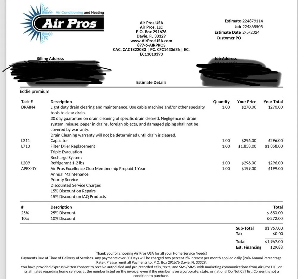 Slide of Air Pros Hollywood