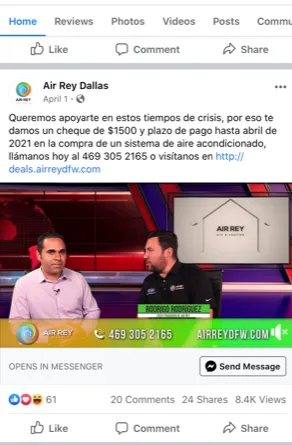 Slide of Air Rey Service