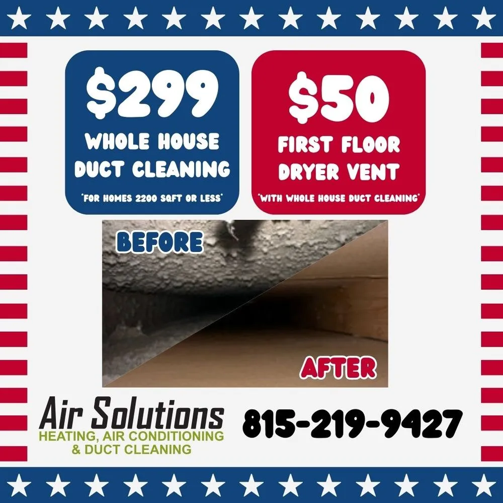 Slide of Air Solutions Heating Air Conditioning Duct Cleaning