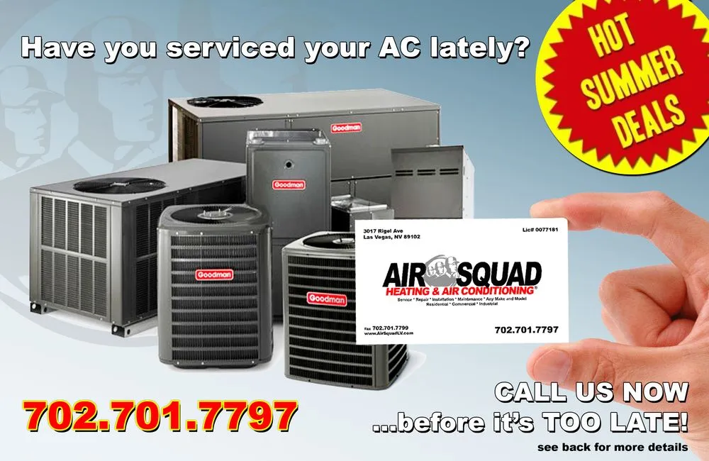 Slide of Air Squad - Air Conditioning, Heating, Plumbing