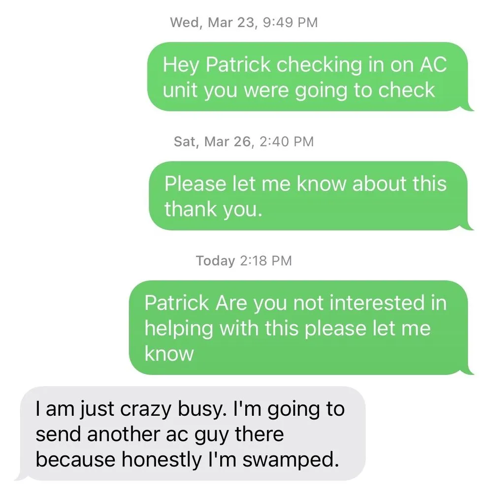 Slide of Air Support HVAC service