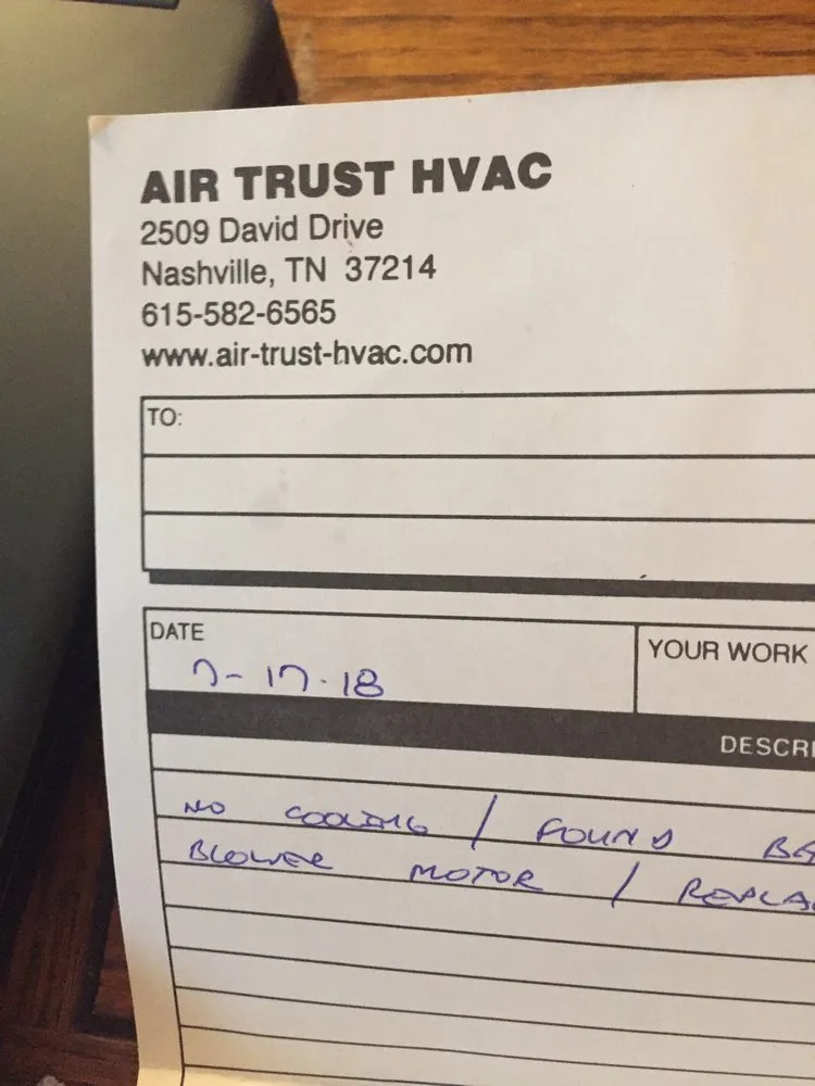 Slide of Air Trust HVAC