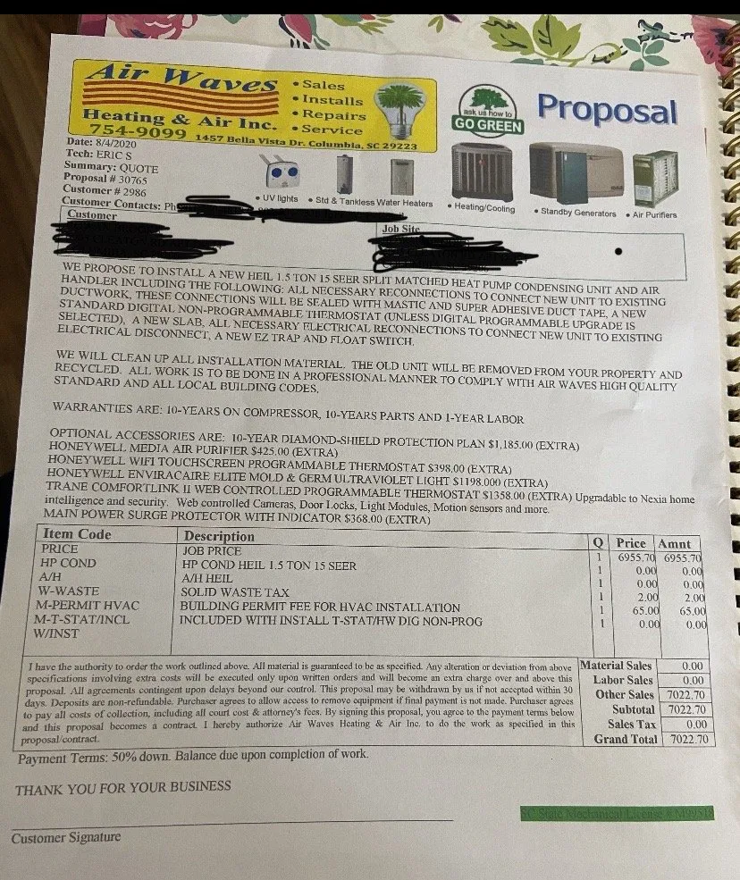 Slide of Air Waves Heating & Air