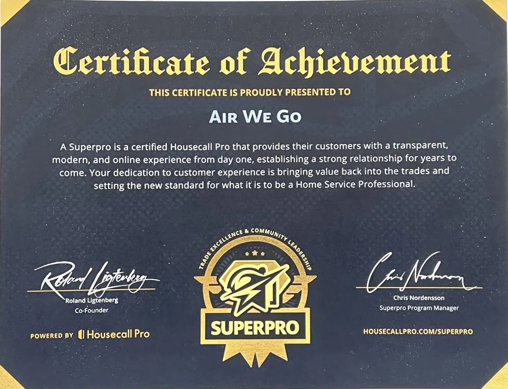 Slide of Air We Go Air Conditioning