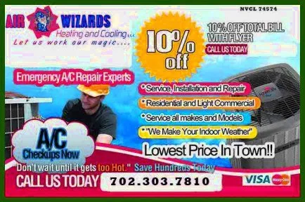 Slide of Air Wizards Heating and Cooling