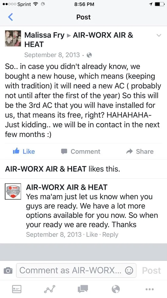 Slide of Air-Worx Air and Heat